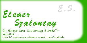 elemer szalontay business card